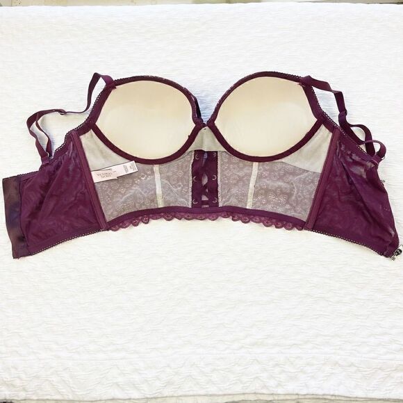 BUY 1 GET 1 FREE Victoria’s Secret Corset bra padded demi lace up balconette 34d - Picture 5 of 8